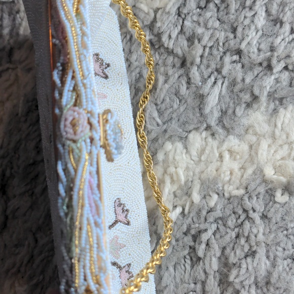 VTG Vintage French beaded bag, floral print - Picture 17 of 17